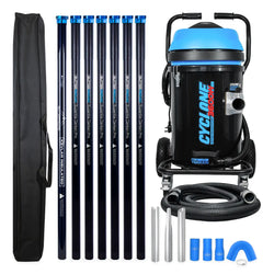 20 Gallon Cyclone II 3600W Polypropylene Gutter Vacuum System (Inc. 28ft Carbon Clamping Pole Kit & Bag)