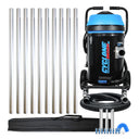 Cyclone II 3600W 20 gallon polypropylene gutter vacuum kit with ten aluminum poles, carry bag, hose, nozzles, U-bend and clamps