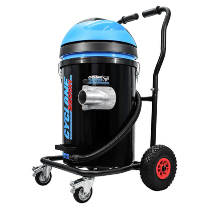 20 Gallon Cyclone II 3600W Polypropylene Gutter Vacuum with 40 Foot Aluminum Poles and Bag