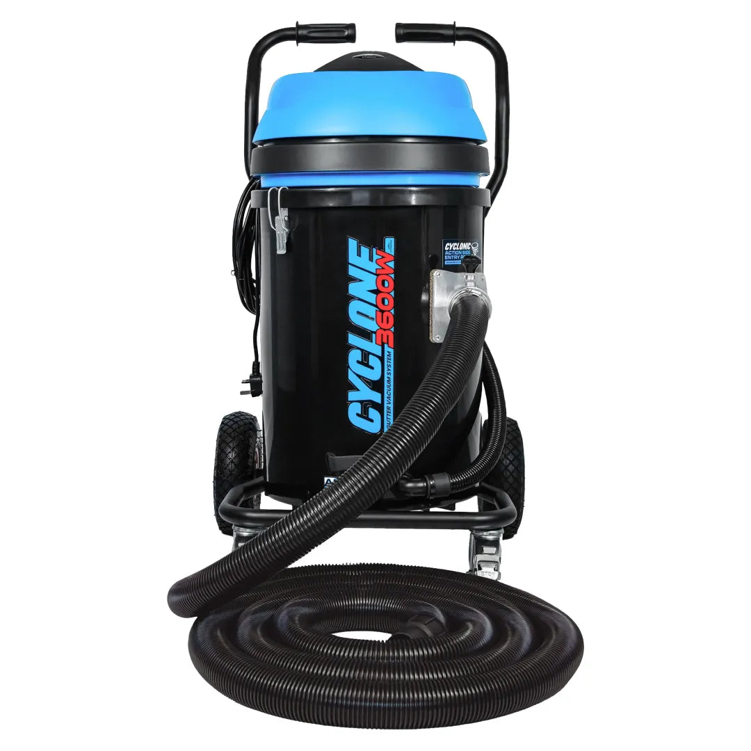 20 Gallon Cyclone II 3600W Polypropylene Gutter Vacuum with 40 Foot Aluminum Poles and Bag