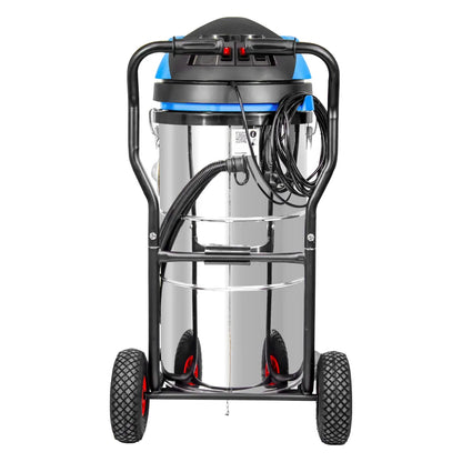 3600W Cyclone II Stainless Steel Gutter Vacuum - 27 Gallon Capacity with 28 foot Aluminum Poles and Storage Bag