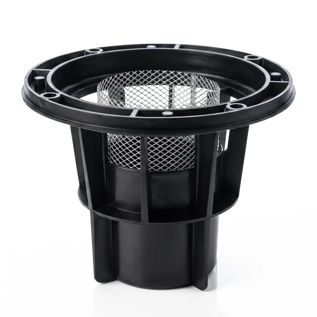 Cyclone 13 gallon gutter vacuum filter cage with the stainless metal gauze mesh inside the basket