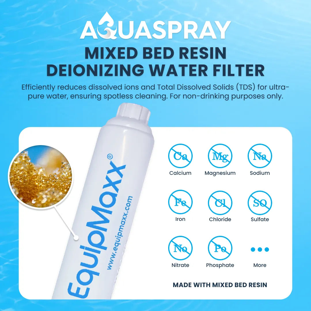 Gallery image 8 for Aquaspray Telescopic Pole Kit with Double Gooseneck, Squeegee, Inline Water Filter, and TDS Meter