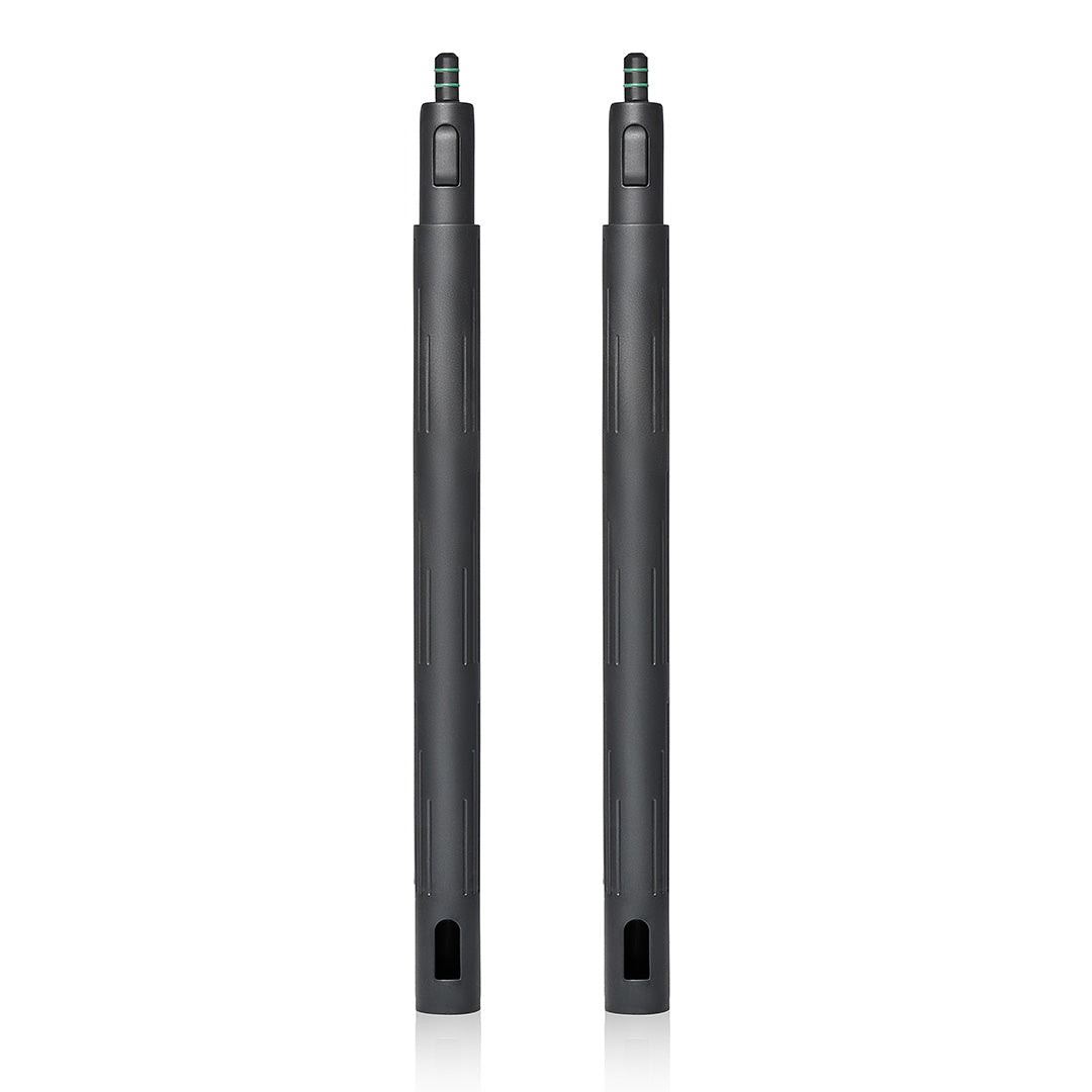 Front view of the 2 Piece black extension pipe for Aqua Pro Steamer.