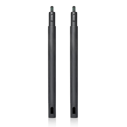 Front view of the 2 Piece black extension pipe for Aqua Pro Steamer.