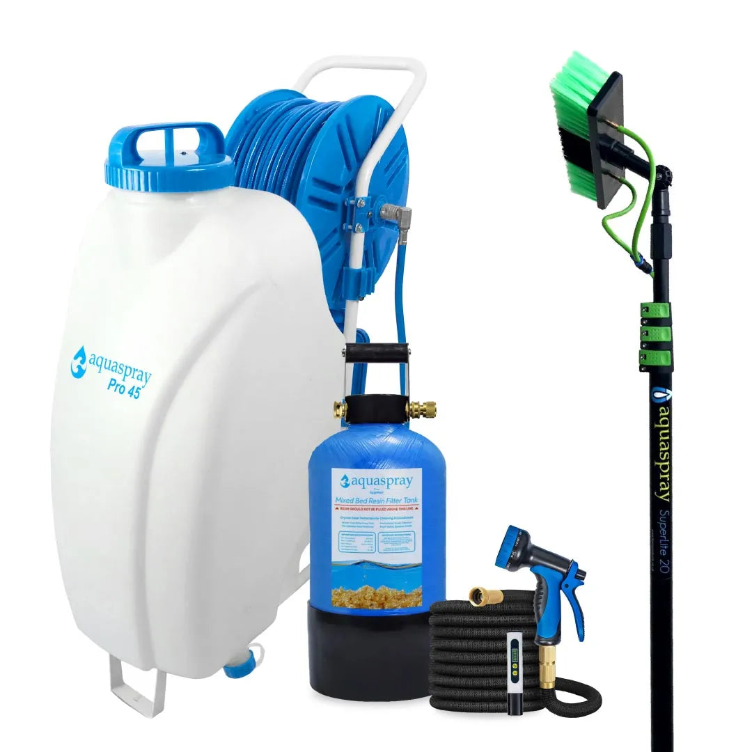 Gallery image 6 for AquaSpray 12 Gallon Rolling Water Tank with Di Resin Tank and Waterfed Pole for Window and Solar Panel Cleaning - Default Title #MWS Options 3367764577