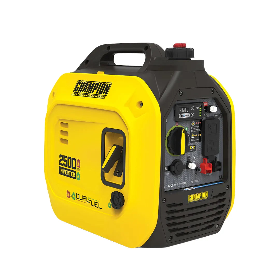 Champion 2500W Dual Fuel Inverter Generator with CO Shield® | EquipMaxx