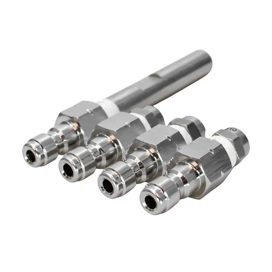 Quick Release J-Rod Long Range Nozzle Kit with 4 Tip Quad Jet Nozzle Tips