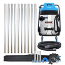 Cyclone Classic Pro 16 gallon commercial gutter vacuum kit with ten aluminum poles, bag, hose, nozzles, U-bend, clamps and wireless inspection camera