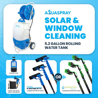 AquaSpray Pro 20 — 5.2 Gallon Battery-Powered Water Pumping Tank Build Your Own Kit: Add a Pure Water Resin Tank and Water Fed Pole