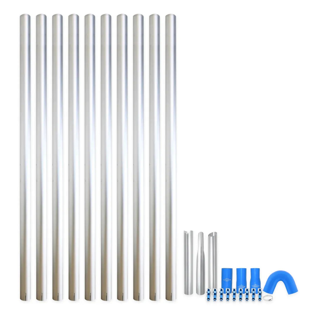 Gallery image 1 for 40ft (3 Story) Aluminum Gutter Vacuum Cleaning Poles (40 Feet Reach)