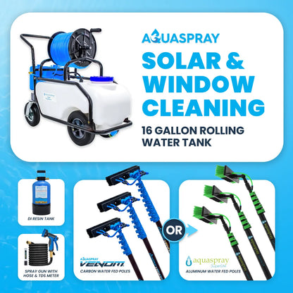 AquaSpray Pro 60 — 16 Gallon Battery-Powered Water Pumping Tank Build Your Own Kit: Add a Pure Water Resin Tank and Water Fed Pole