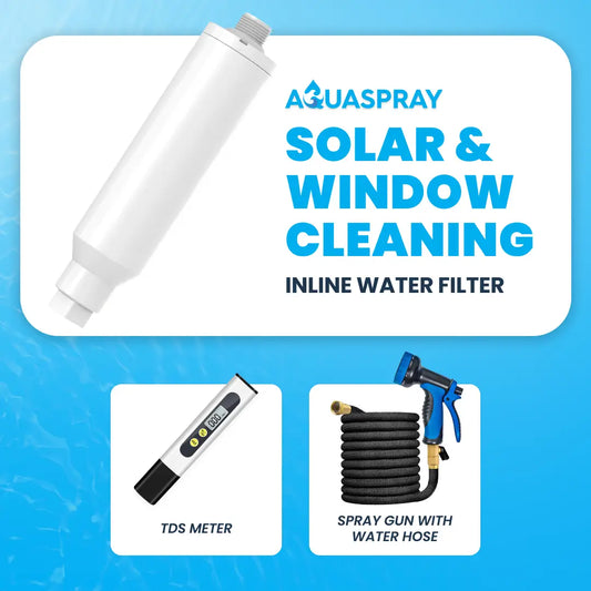 Deionized Inline Filter with TDS Meter, Hose and Adjustable Sprayer