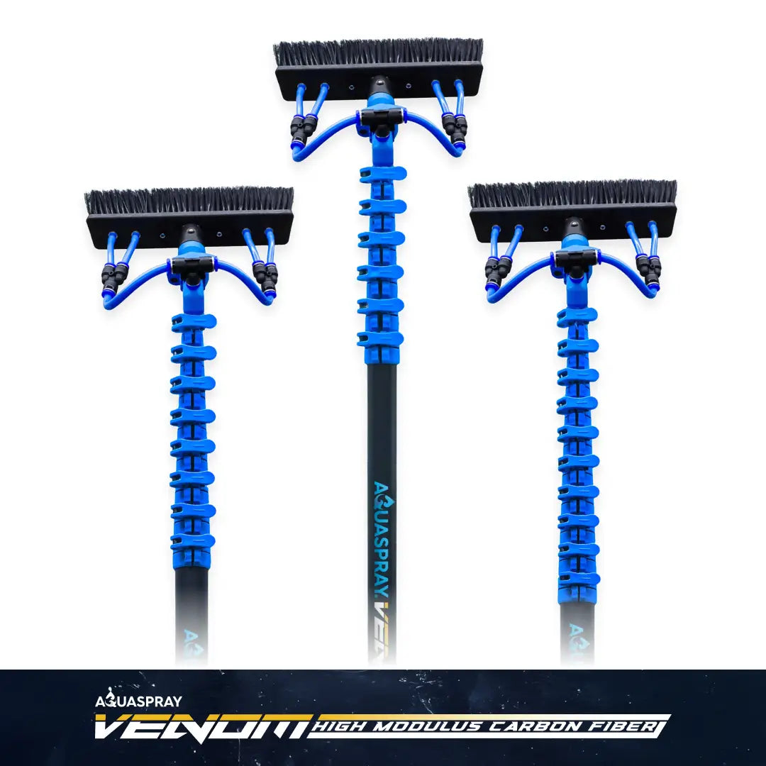 AquaSpray Venom 30T High-Modulus Carbon Fiber Water Fed Window Cleaning Pole