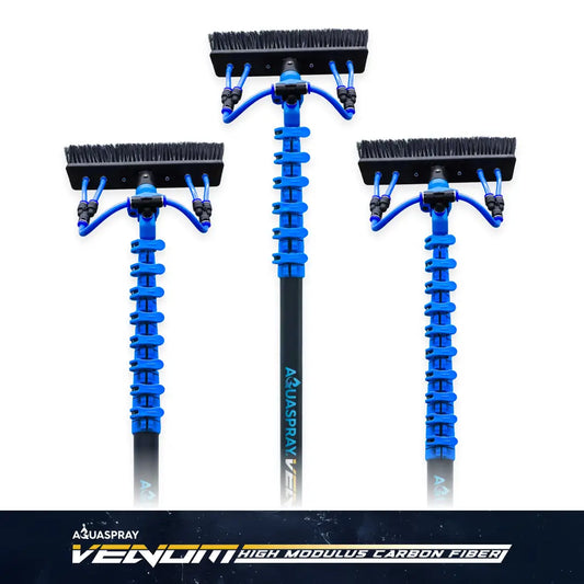 AquaSpray Venom 30T High-Modulus Carbon Fiber Water Fed Window Cleaning Pole