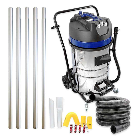 20ft (2 Story) Gutter Vacuum Cleaning System with 20 Gallon Classic Cyclone 3600 Watt 3 x motor vac (bundle discount)