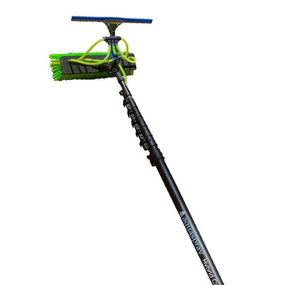 40 Foot Carbon Water Fed Pole with Brush and Squeegee