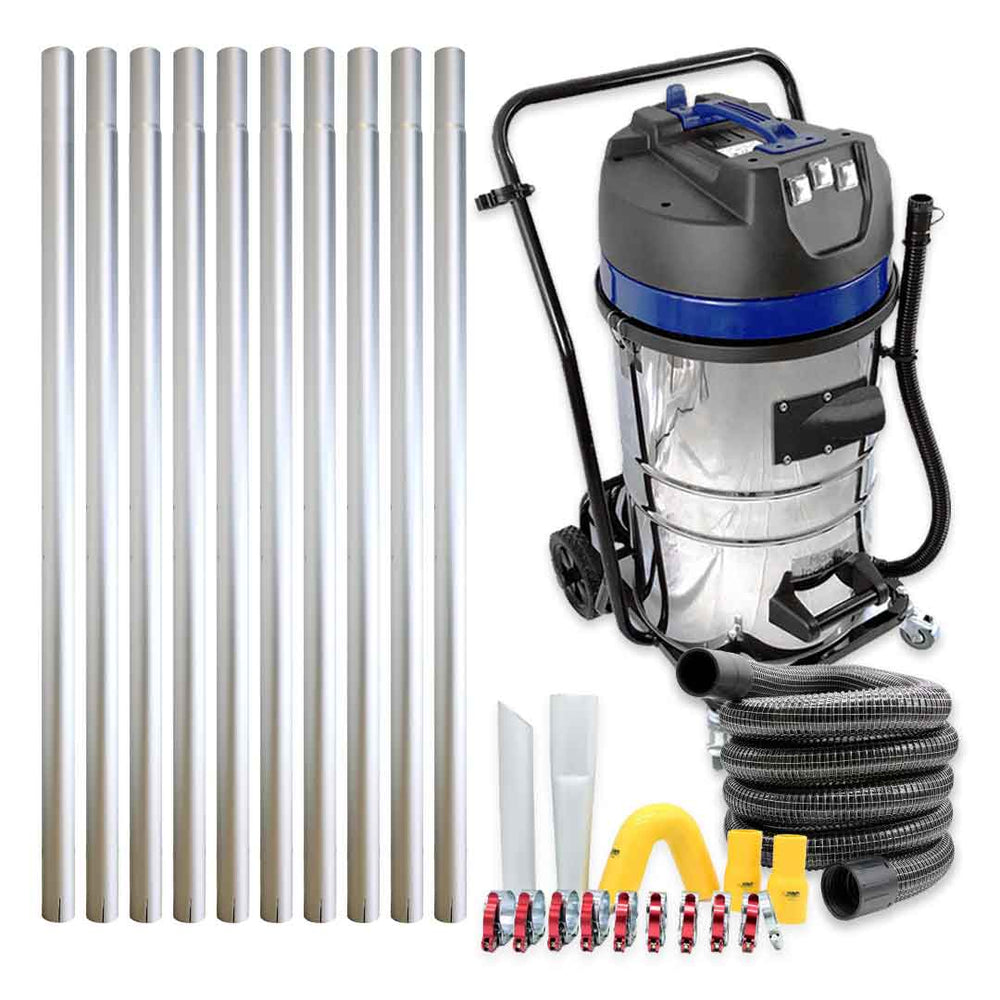 40ft (2 Story) Gutter Vacuum Cleaning System with 20 Gallon Classic Cyclone 3600 Watt 3 motor Vacuum (bundle discount)