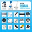 Deluxe Exterior Cleaning Business Package with Cyclone II gutter vacuum, AquaSpray water tank, surface cleaner, poles, hoses and nozzles