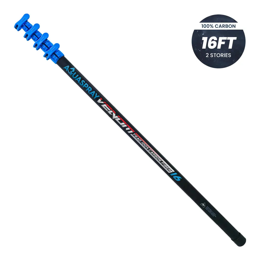 Gallery image 7 for AquaSpray Venom Traditional 100% Carbon Fiber Pole for High-Reach  Window and Solar Panel Cleaning