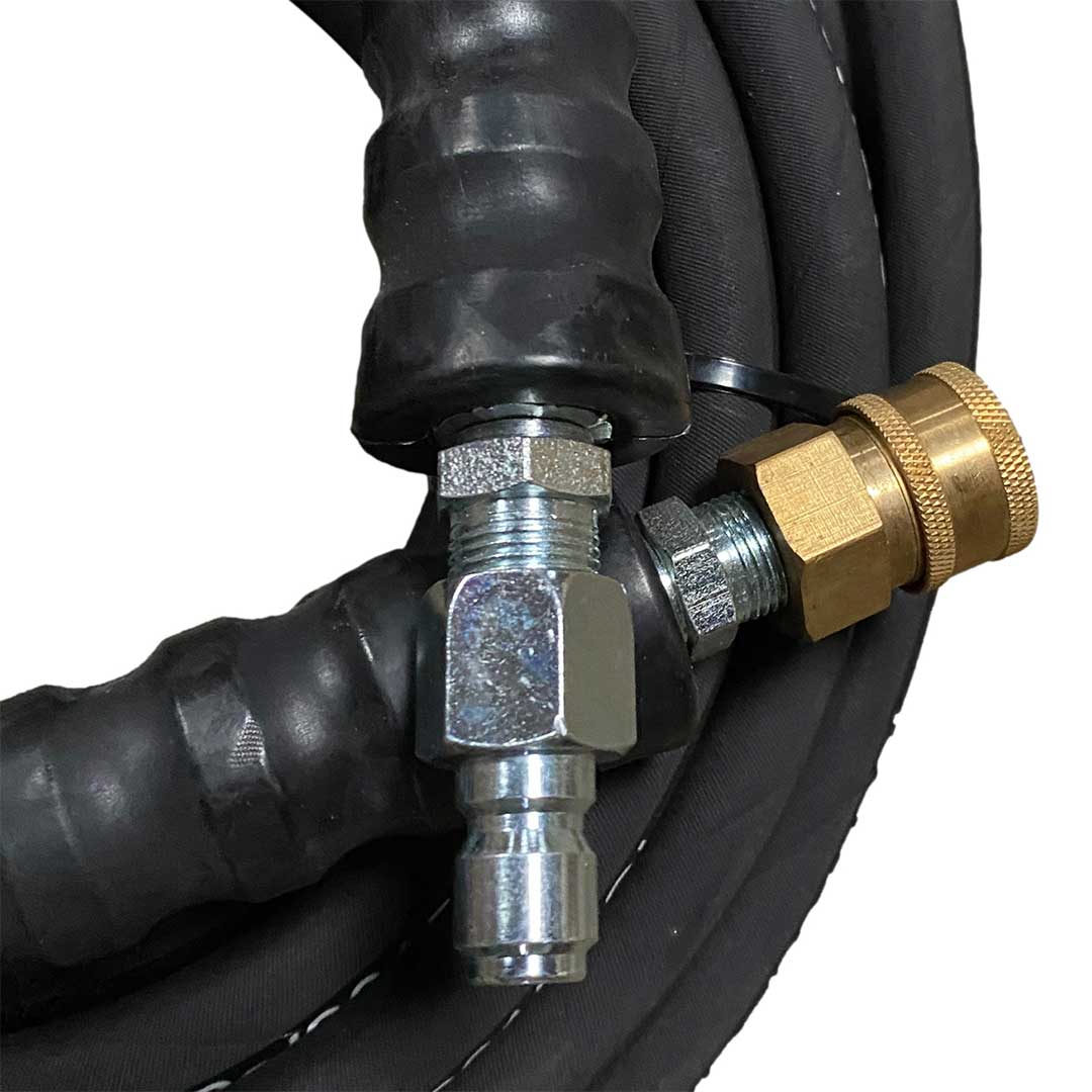Gallery image 2 for 100ft 2610 PSI 100R1AT Heavy Duty Pressure Washer Hose 3/8" Male to 3/8" Female Quick Release Gray