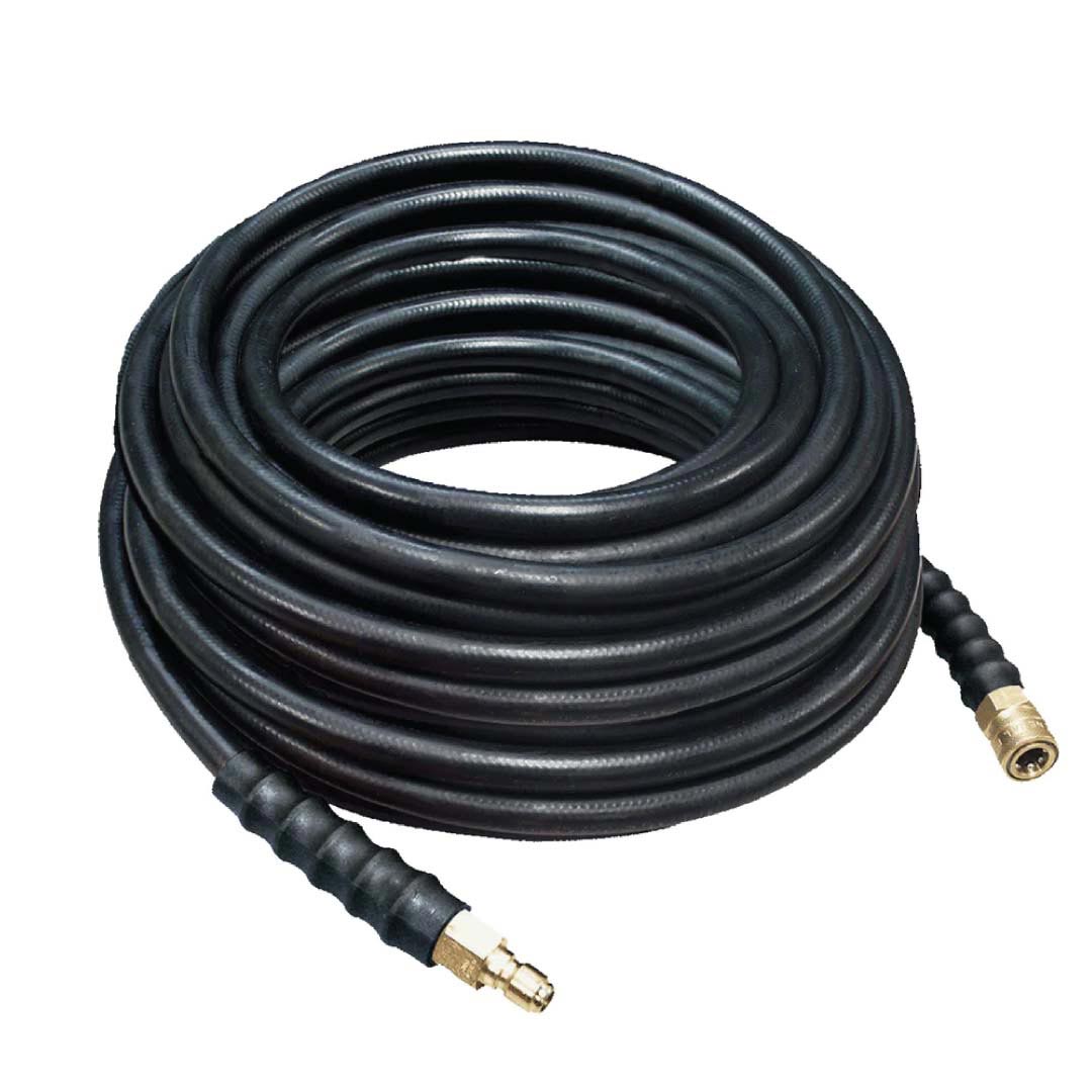 50 Feet High Pressure Hose, 3000 psi, 3/8 inch Male and Female Quick Connect, Single Braid