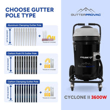 Load image into Gallery viewer, Commercial (240v) Gutter Vacuum 20 Gallon Cyclone II 3600W (Polypropylene)