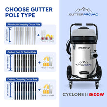 Load image into Gallery viewer, Cyclone II 240V Commercial Gutter Vacuum 3600W 20 Gallon (Stainless Steel)