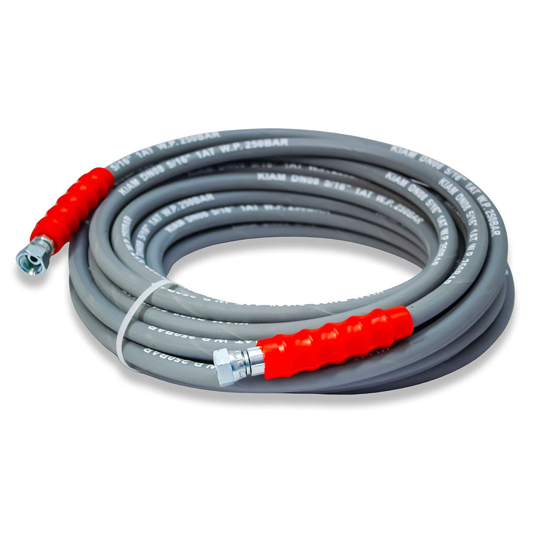Gallery image 2 for 30ft Grey Double Braided Pressure Washing Hose 4350 PSI