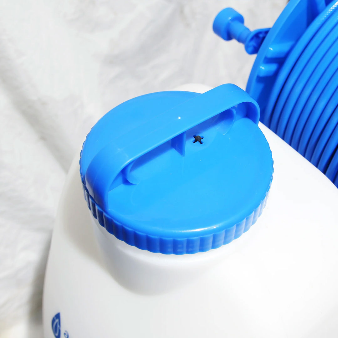 AquaSpray 12 Gallon Pro 45 Rolling Water Tank & Pump for Window and Solar Panel Cleaning, Rechargeable 12v battery