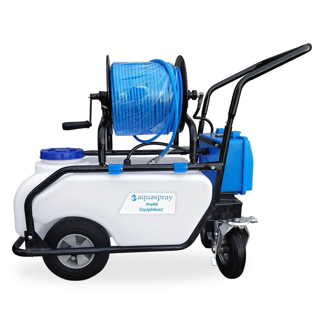 Gallery image 2 for AquaSpray Pro 60 Rolling Water Pumping Tank – 16 Gallon, Battery-powered with Rechargeable 12V Battery