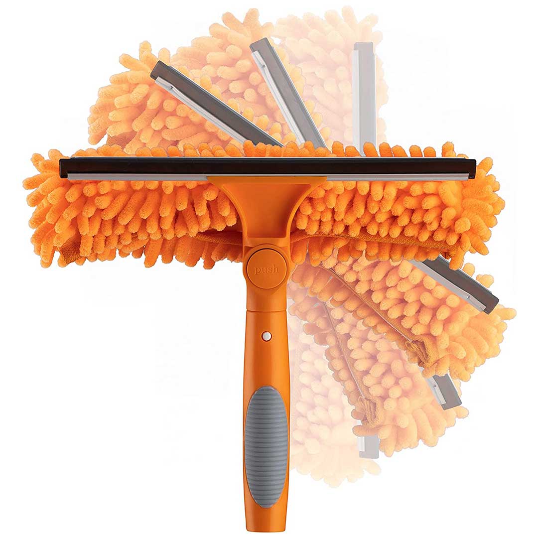 Gallery image 3 for 10" Rotating Squeegee with Removable Microfiber Brush