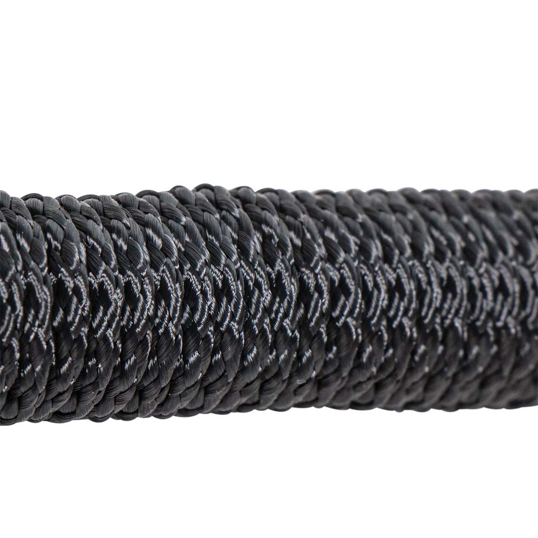 Closed-up shot of standard garden hose.