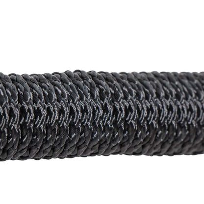 Closed-up shot of standard garden hose.