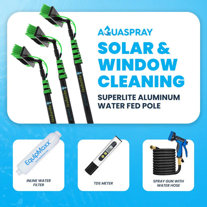 Aquaspray Telescopic Water Fed Pole System for Window and Solar Panel Cleaning