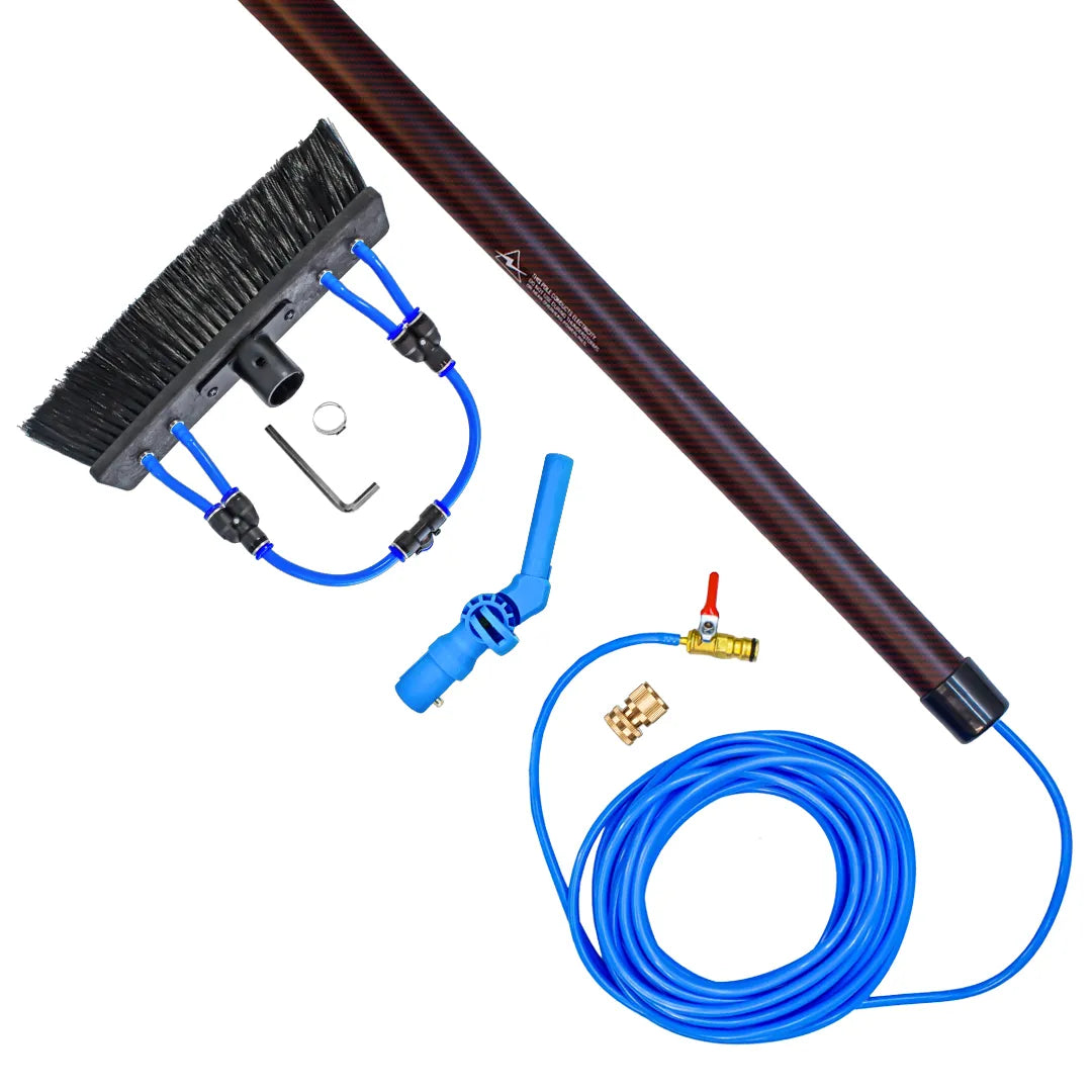 AquaSpray Venom Premium Carbon Water Fed Window Cleaning Pole – 24T 100% Premium Carbon Fiber