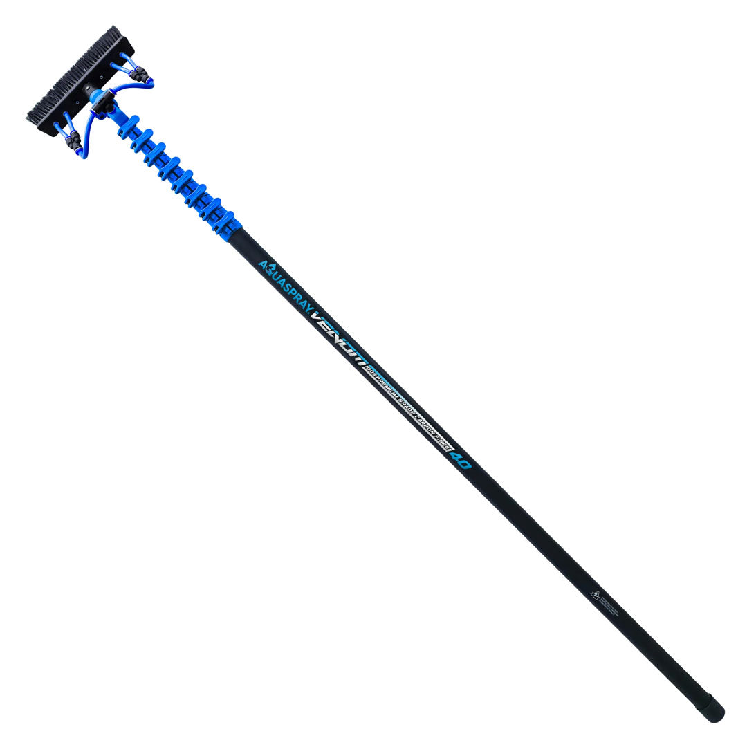 AquaSpray Venom Water Fed Window Cleaning Pole – 100% Premium Carbon Fiber
