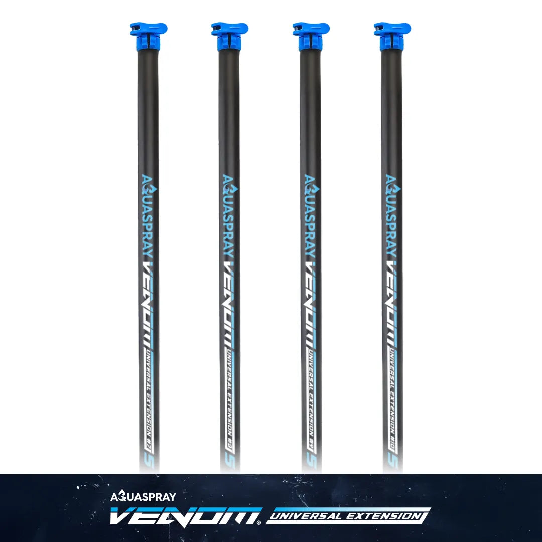 Gallery image 1 for AquaSpray Venom Lightweight Water Fed Pole Extensions for High-Reach Window and Solar Panel Cleaning