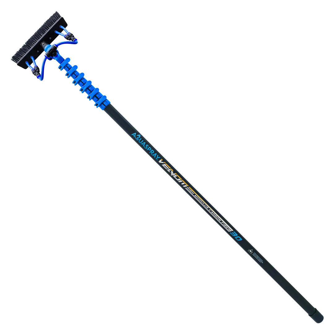 AquaSpray Venom 30T High-Modulus Carbon Fiber Water Fed Window Cleaning Pole