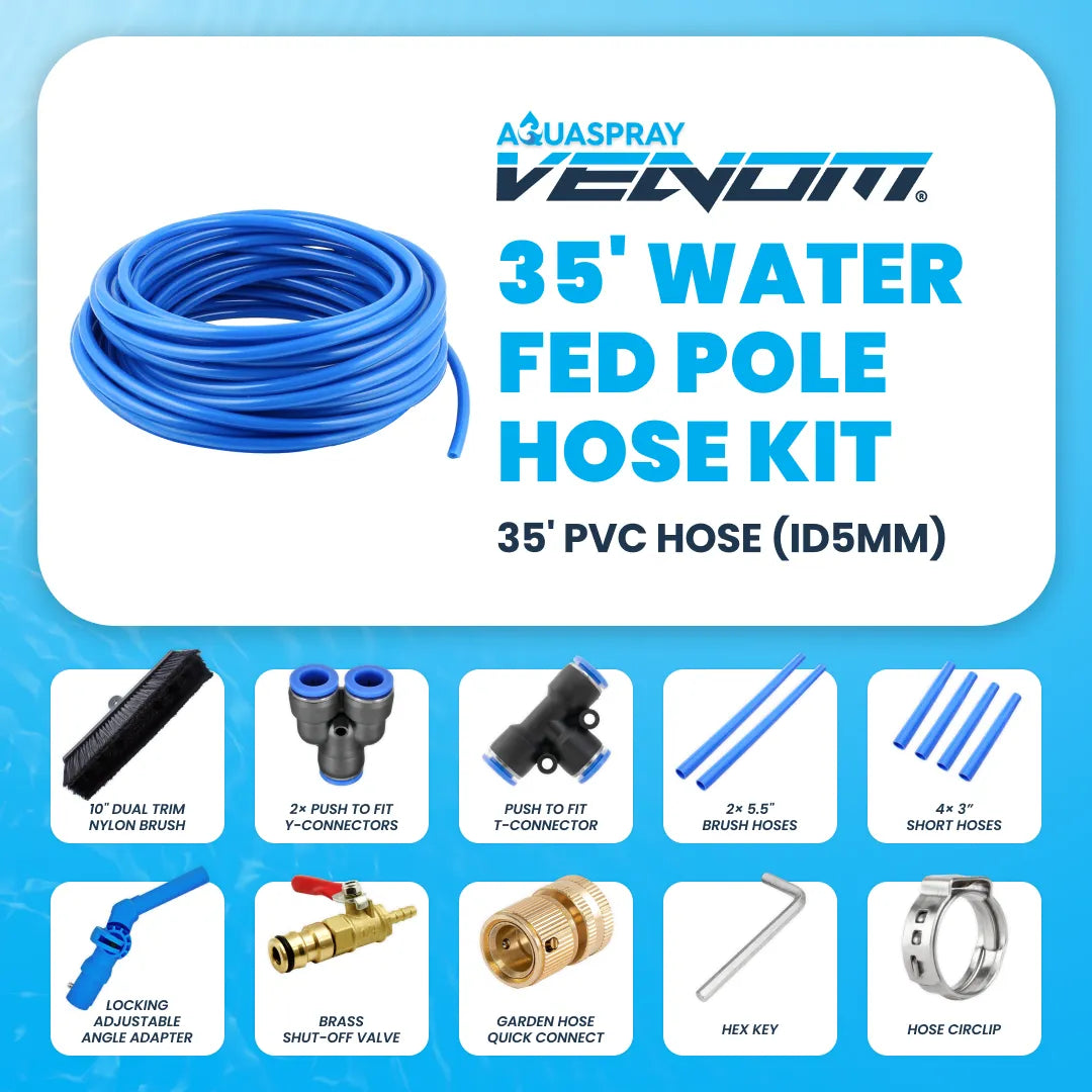 Gallery image 1 for 35 Foot Hose Kit for AquaSpray Venom Water Fed Poles