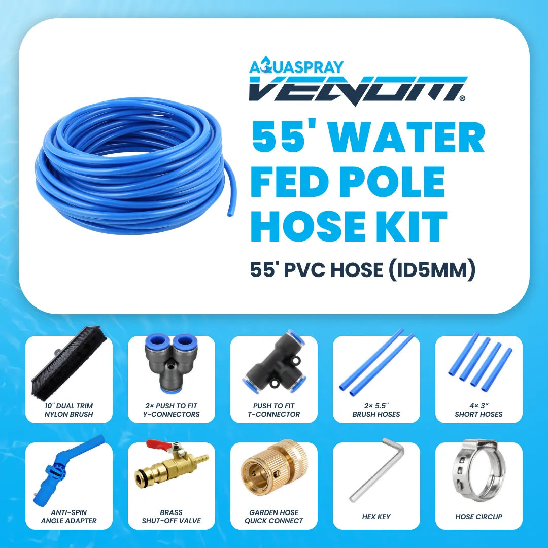 Gallery image 1 for 55 Foot Hose Kit for AquaSpray Venom Water Fed Poles