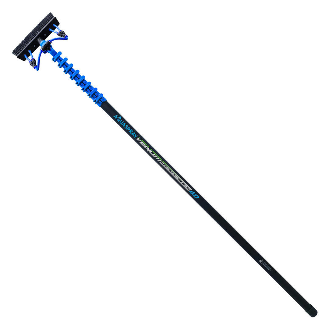 AquaSpray Venom Hybrid Water Fed Window Cleaning Pole – 50% Carbon & 50% Fiberglass