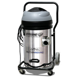 Cyclone 20 Gallon Triple 3600 Gutter Vacuum System with 20 Foot Carbon Clamping Gutter Poles and Pole Bag