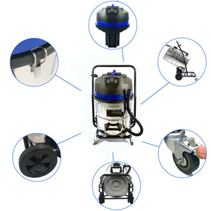 16 Gallon Classic Gutter Vacuum Kit, 40 Foot (3 Story) Carbon Clamping Poles and 50 Foot Hose