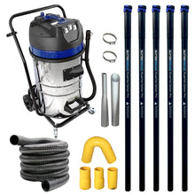 Load image into Gallery viewer, 20 Gallon Classic Gutter Vacuum and 20 foot (2 Story) Carbon Clamping Pole Kit with 50 Foot Hose