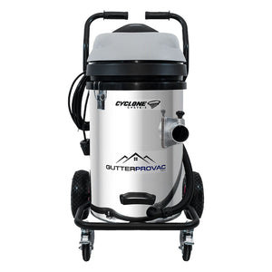 20 Gallon Cyclone II 3600W Stainless Steel Gutter Vacuum with 40 Foot Carbon Fiber Clamping Poles and Bag