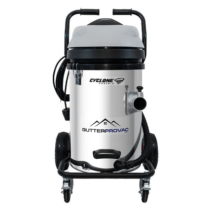 20 Gallon Cyclone II 3600W Stainless Steel Gutter Vacuum with 40 Foot Aluminum Poles and Bag