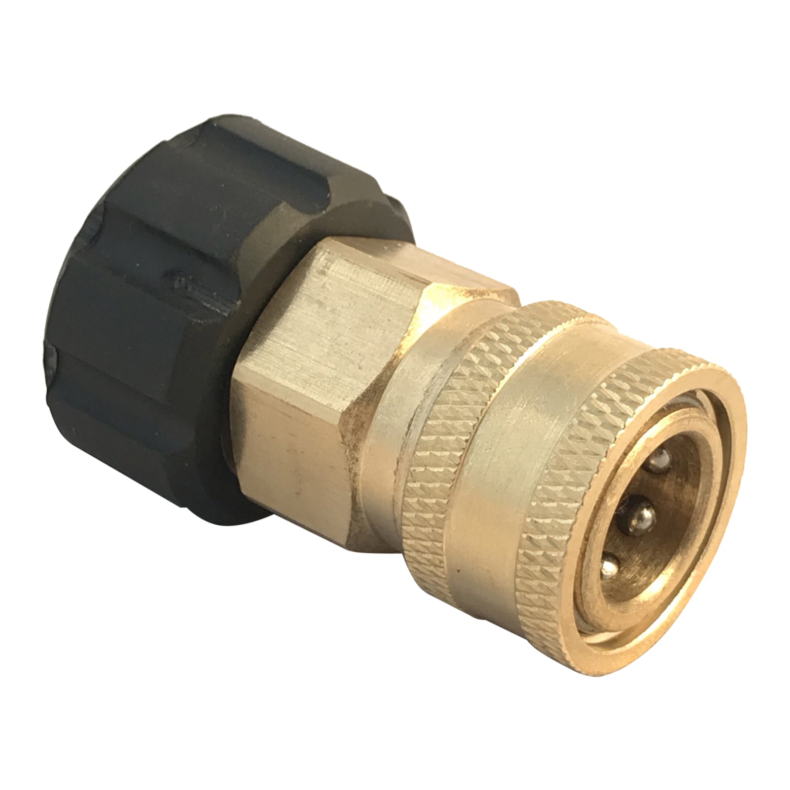 Gallery image 1 for Pressure Washer M22 Female M22 Screw thread, to 3/8 inch female Quick Connector coupling