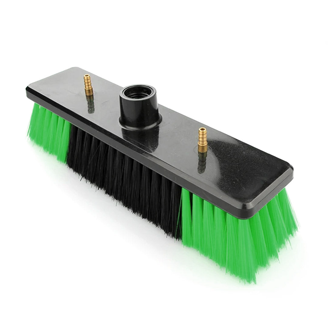 Side view of the 11 inches nylon brush head showing the two brass nozzle.