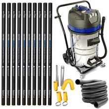 Load image into Gallery viewer, 20 Gallon Classic Cyclone Gutter Vacuum with 40 foot Carbon Push Fit Poles with 50 Foot Hose Kit